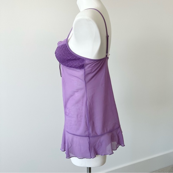 Victoria’s Secret Angels Purple Mesh Slip Nighty M - Picture 7 of 9
